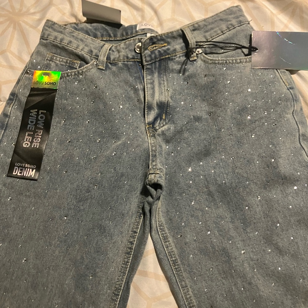 Embellished Blue Denim Jeans